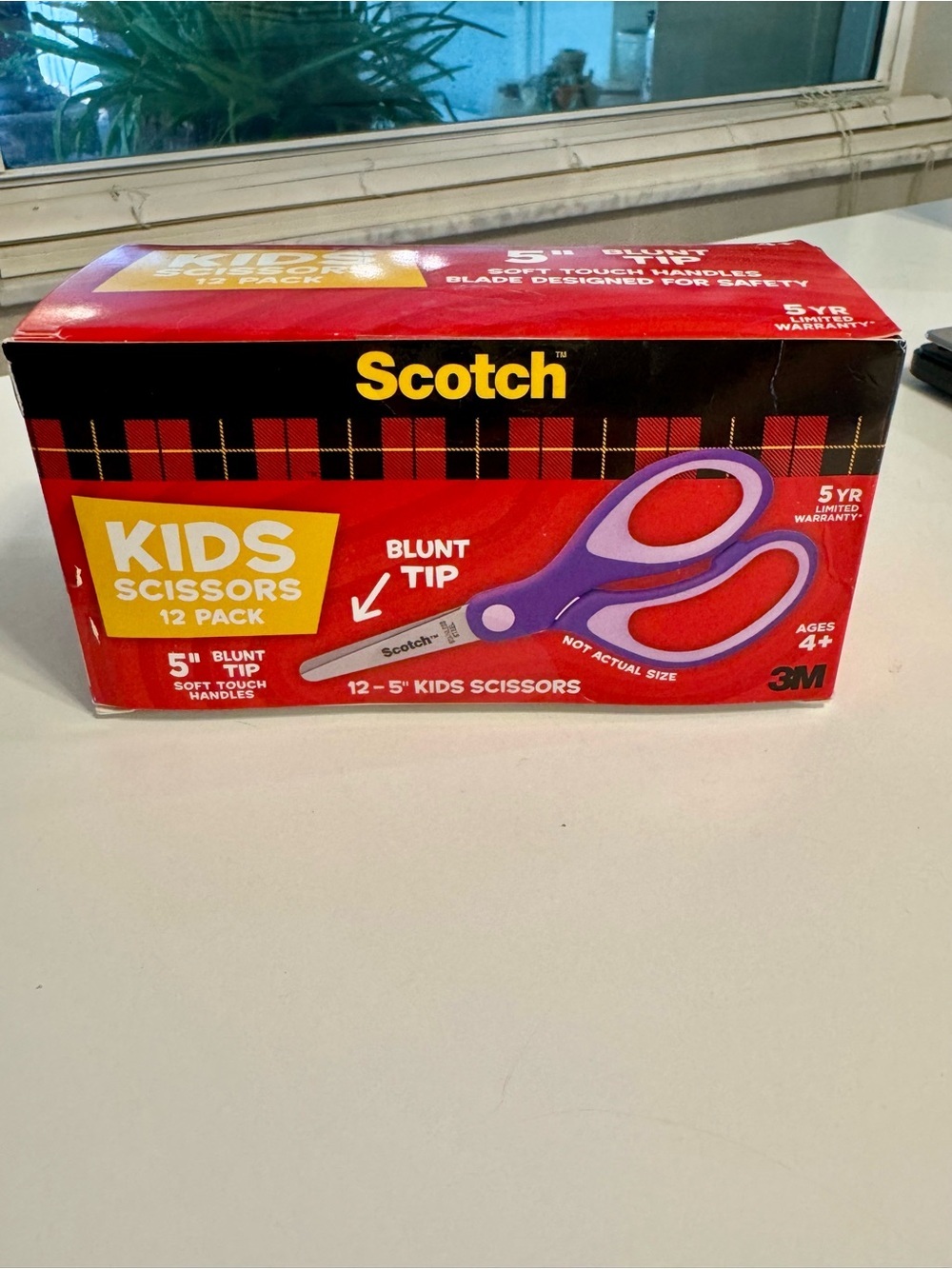 Scotch Kids Safety Scissors 12-Pack - Purple and Red